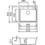 Elleci Sintesi LKS10583 zlewozmywak granitowy 57x50 cm zdj.2