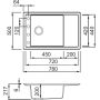 Elleci Sintesi LKS30583 zlewozmywak granitowy 78x50 cm zdj.2
