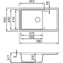 Elleci Sintesi LKS41082 zlewozmywak granitowy 86x50 cm zdj.2