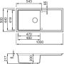 Elleci Sintesi LKS48082 zlewozmywak granitowy 100x50 cm zdj.2