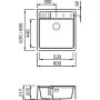 Elleci Spazio LKS60087XLP zlewozmywak granitowy 66.5x60 cm zdj.2
