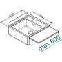 Elleci Spazio LKS60096 zlewozmywak granitowy 63.5x60 cm biały zdj.3