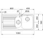 Franke Logica 1010085812 zlewozmywak stalowy 100x50 cm stal zdj.2