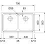 Franke Logica 1010153289 zlewozmywak stalowy 79x50 cm stal zdj.2