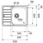 Franke Spark 1010607953 zlewozmywak stalowy 63.5x50 cm stal zdj.2