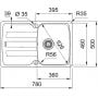 Franke Antea 1140693552 zlewozmywak granitowy 78x50 cm czarny zdj.2