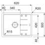 Franke Basis 1140693558 zlewozmywak granitowy 62x50 cm czarny zdj.2