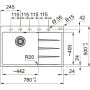 Franke Centro 1140716333 zlewozmywak granitowy 78x50 cm antracyt zdj.2