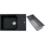Franke Urban 1140741989 zlewozmywak granitowy z wkładką ociekową 78x50 cm czarny zdj.1