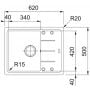 Franke Basis 1140676301 zlewozmywak granitowy 62x50 cm zdj.2