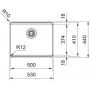 Franke Box 1270749858 zlewozmywak stalowy 53x44 cm stal zdj.2