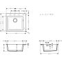 Hansgrohe S 51 43312290 zlewozmywak granitowy 56x54 cm szary/grafitowy/onyx zdj.2