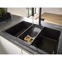 Hansgrohe S 51 43313170 zlewozmywak granitowy 77x51 cm czarny zdj.5