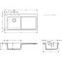 Hansgrohe S 51 43330290 zlewozmywak granitowy 105x41.5 cm szary/grafitowy/onyx zdj.2