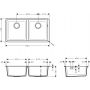 Hansgrohe S 51 43434380 zlewozmywak granitowy 82x45 cm szary/grafitowy/onyx zdj.2