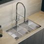Laveo Marmara SAM020T zlewozmywak stalowy 78x48 cm stal zdj.3