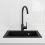 Oltens Gravan 72001300 zlewozmywak granitowy 51.5x47 cm czarny zdj.6