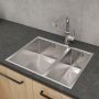 Oltens Hydda 71201100 zlewozmywak stalowy 54x44 cm stal zdj.6