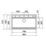 Elleci Best LKB36088 zlewozmywak granitowy 86x51 cm zdj.2
