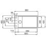 Elleci Dialogo LKD36083 zlewozmywak granitowy 86x46 cm zdj.2