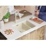 Primagran Duo Slim MLDKBX0#N zlewozmywak granitowy 56x47 cm beżowy zdj.4