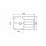 Pyramis Athena 100178701L zlewozmywak stalowy stal/chrom zdj.2