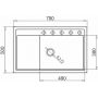 Pyramis Camea 070091401 zlewozmywak granitowy 79x50 cm czarny zdj.2
