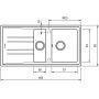 Teka Stone 115360007 zlewozmywak tegranit 100x51 cm szary/grafitowy/onyx zdj.2