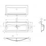 Vayer Columba 0900400103101XX umywalka 90.4x40 cm prostokątna biały zdj.2
